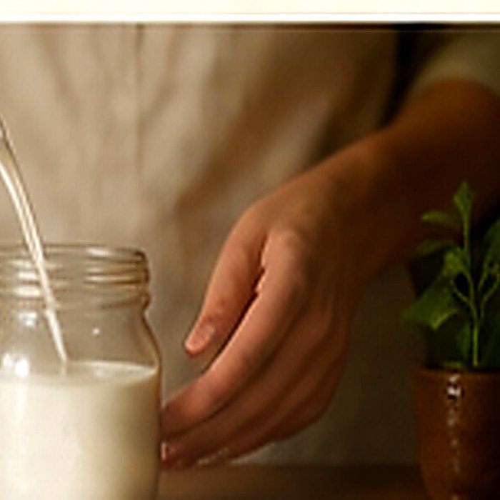 Frascos de fermentación de Pakefir en fila con etiquetas escritas a mano